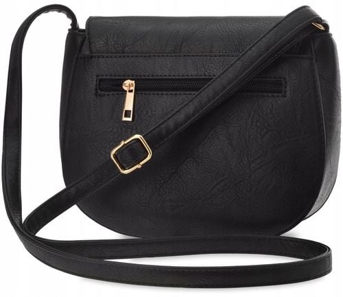 Torebka Damska Torba Na ramię Skórzana Miejska Pojemna Czarna Listonoszka na Arena.pl