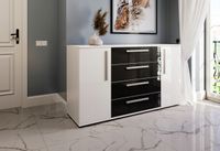 Pojemna komoda R2 160cm szuflady + szafki front w wysokim połysku