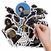 NAKLEJKI NA ZESZYT NALEPKA Z POSTACIAMI SERIAL GRA O TRON SMOK WZORY 10SZT