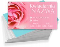 Wizytówki firmowe 100 szt KWIACIARNIA TWOJA NAZWA kwiaty bukiety