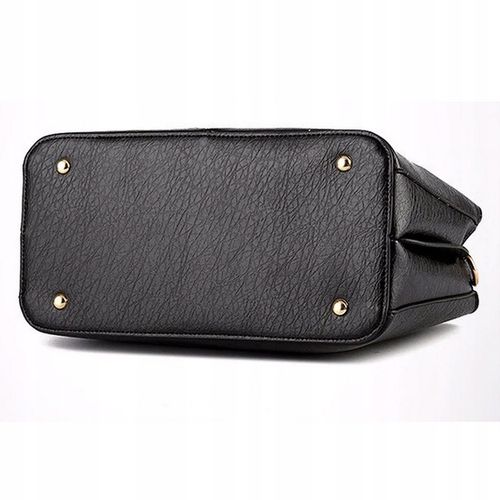 TOREBKA CZARNA ELEGANCKA Usztywniana Pojemna Damska do Ręki na Ramię Pasek na Arena.pl