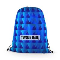 WORKO-PLECAK SPORTOWY z Twoim imieniem Niebieskie trójkąty 206