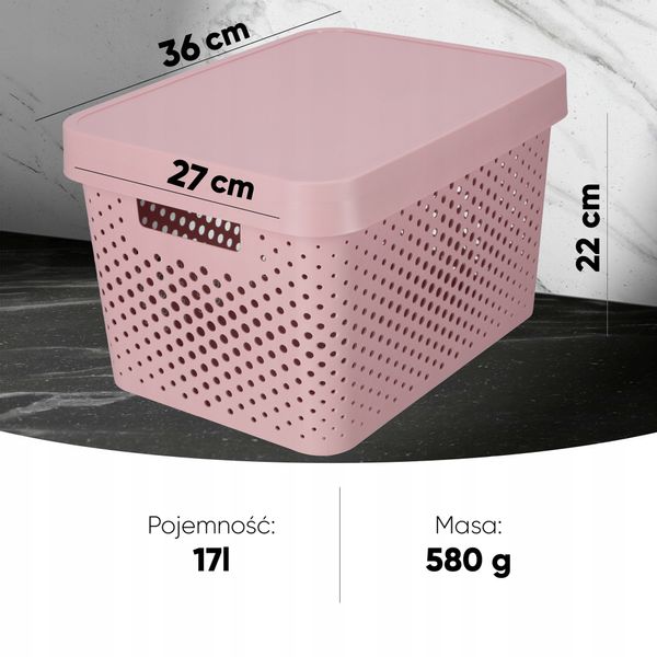 Curver Pojemnik Pudełko Z Pokrywką 17 L Różowy zdjęcie 3
