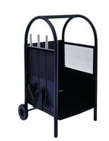 Kominkowy serwitor akcesoria 3szt Wózek na drewno BLACK fr1