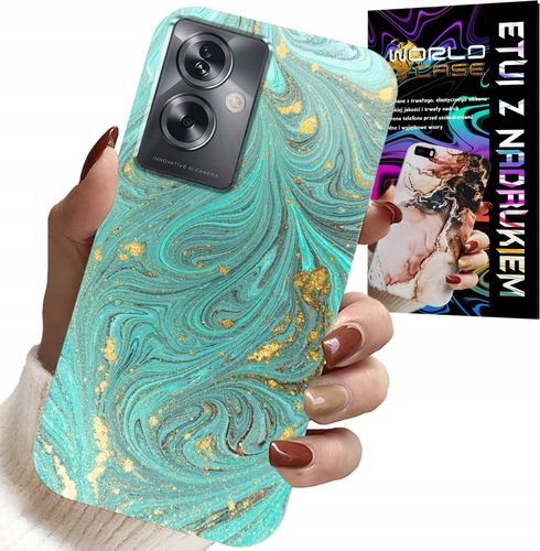 ETUI DO OPPO A79 5G - MARMURKOWE WZORY + FOLIA HYDROŻEL na Arena.pl