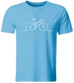 KOSZULKA DLA ROWERZYSTY, ONE LINE BIKE, BŁĘKITNA, ROZ. L