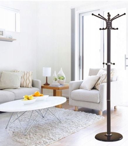 WIESZAK stojący STOJAK na ubrania STABILNY podłoga CZARNY na Arena.pl