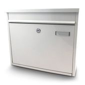 METALOWA SKRZYNKA NA LISTY 360X320 MM MONTAŻ ZEWNĘTRZNY BIAŁA