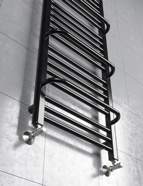 GRZEJNIK ŁAZIENKOWY POWER 480x450 CZARNY POŁYSK zdjęcie 4