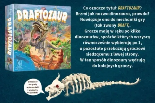 GRA PLANSZOWA DRAFTOZAUR najlepsza gra dinozaurach na Arena.pl