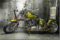 60CM 40CM ZEGAR OBRAZ OLIWKOWY MOTOCYKL DRUK PŁÓTNO RAMA