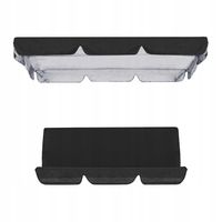 Patio Huśtawka Baldachim Wytrzymała Huśtawka Siedzisko Top Czarna