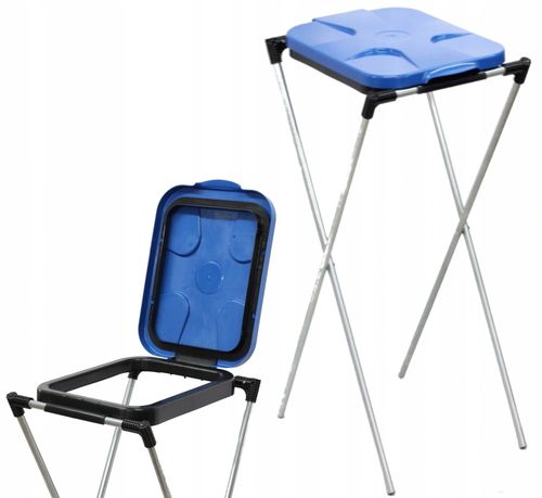 stojak do segregacji odpadów (1-stanowiskowy) niebieski - drewmet na Arena.pl