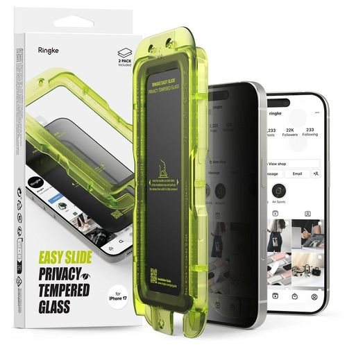 SZKŁO PRYWATYZUJĄCE RINGKE EASY SLIDE 2-PACK IPHONE 17 PRIVACY na Arena.pl