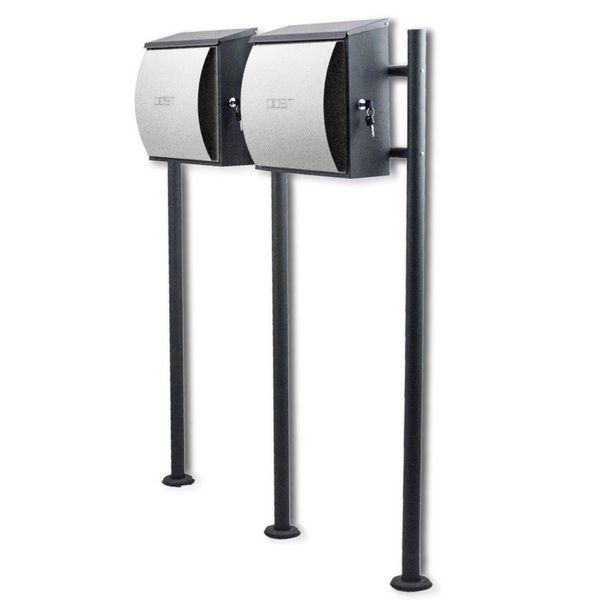 16398 Nowa Skrzynka wolnostojąca na stojaku z 2szt biała zdjęcie 1