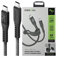 energea kabel flow usb-c - usb-cdigital display 1.5m czarny/black