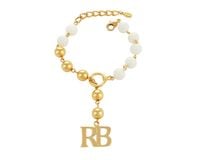 bransoletka z agatów, z literkami z kolekcji rb (b23/kor/179au)