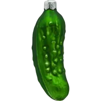 Bombka choinkowa szklana: Ogórek zielony
