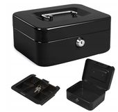 DUŻA KASETKA SEJF METALOWY XXL NA PIENIĄDZE DOKUMENTY + 2 KLUCZYKI