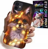 ETUI DO IPHONE 12 MINI - SŁODKI LISEK ZWIERZĘTA LEŚNE CASE +SZKŁO