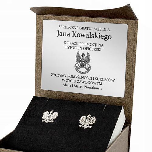 SPINKI do MANKIETÓW KOSZULI pr. 925 ORZEŁ POLSKI PREZENT dla OFICERA na Arena.pl