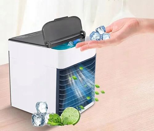 PRZENOŚNY MAŁY KLIMATYZER USB NA WODĘ i LÓD 3W1 KLIMATOR DO DOMU WENTYLATOR na Arena.pl