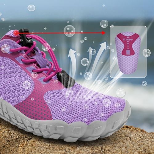 Buty do Wody dla Dzieci na Plażę Jeżowce Fioletowe 33 EU Antypoślizgowe na Arena.pl