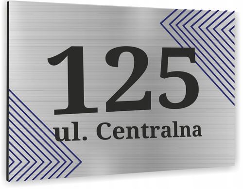 DUŻA Tabliczka ADRESOWA ALUMINIOWA 30x20 numer dom na Arena.pl