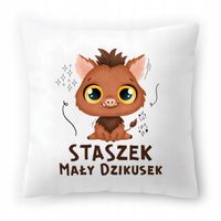 Poduszka Biała 40X40 Cm Dla Staszka Syna Dziecka Z Nadrukiem Ze Zdjęciem