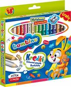 Kredki ołówkowe grube Bambino 18 kolorów 15cm