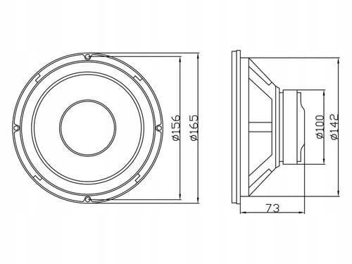 GŁOŚNIK BASOWY WOOFER 200W 165mm NISKOTONOWY JEDNODROŻNY GDN16 8 OHM na Arena.pl