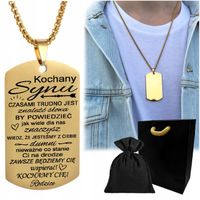 Nieśmiertelnik DLA SYNA z GRAWEREM męski prezent od Mamy Taty GRAWER GRATIS