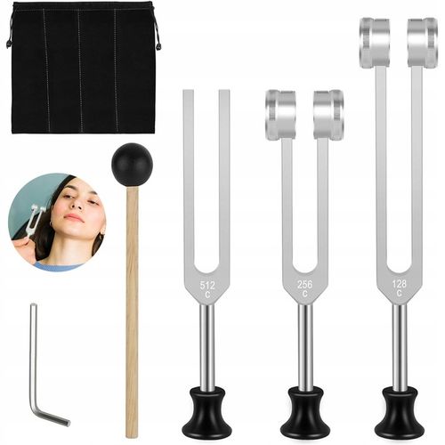 Kamerton 128/256/512 HZ aluminium do diagnostyki słuchu wibracji Stroik na Arena.pl