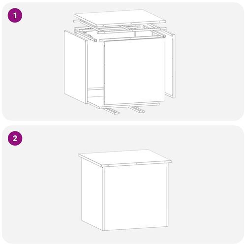 Skrzynia do przechowywania na zewnątrz Brązowy na Arena.pl