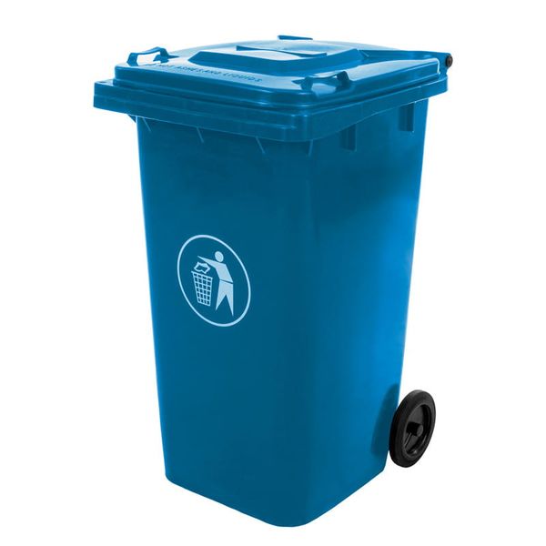 KOSZ NA ŚMIECI 240 L NIEBIESKI – PAPIER zdjęcie 1