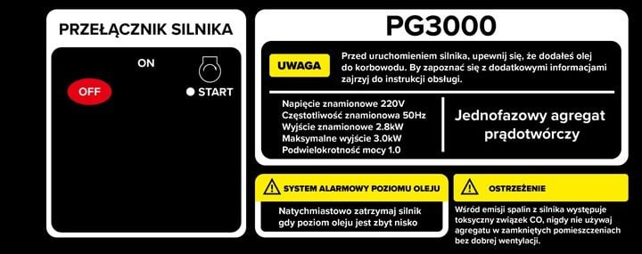 Agregat prądotwórczy przenośny benzynowy generator prądu 7km AVR 3000W zdjęcie 11