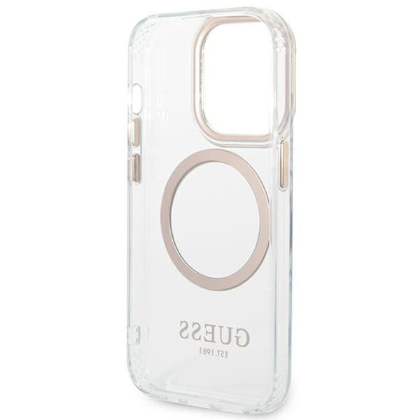Etui Guess do iPhone 14 Pro, Złoty, MagSafe zdjęcie 7