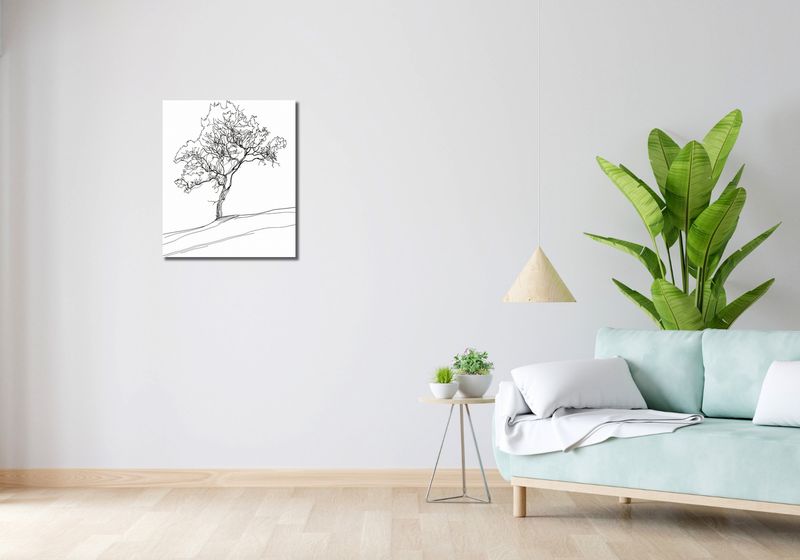 Obraz 50x60cm Drzewo w Zarysie zdjęcie 2