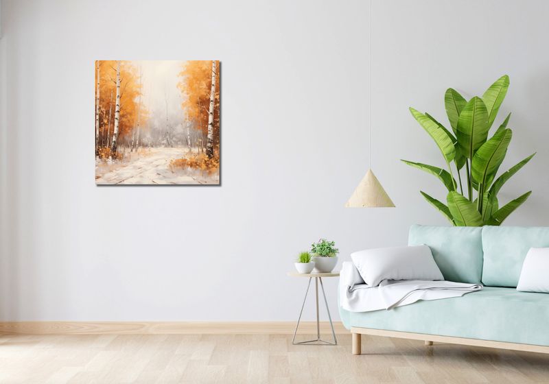 Obraz 70x70cm Jesienne Brzozy zdjęcie 2