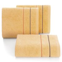 Ręcznik frotte z bordiurą SUZI 30X50 jasnopomarańczowy
