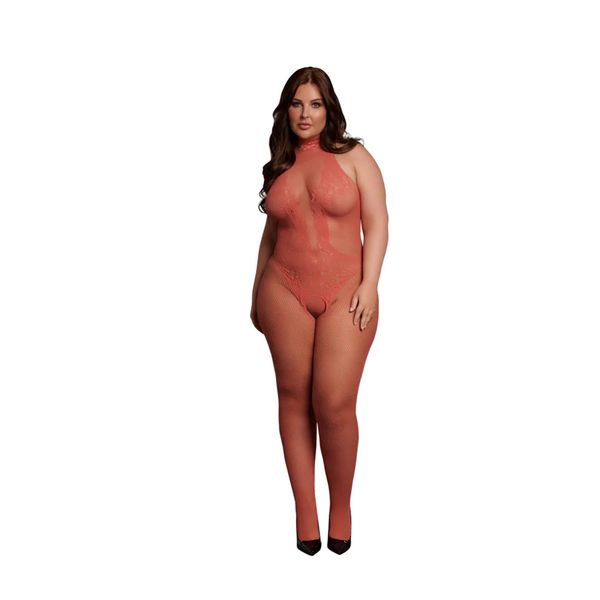 Fishnet And Lace Bodystocking - Queen Size zdjęcie 1
