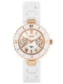 ZEGAREK DAMSKI LONGBO - white/gold (zx610a)