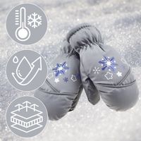 Rękawiczki Dziecięce Narciarskie Zimowe Szare Rękawice Jednopalczaste Ciepł