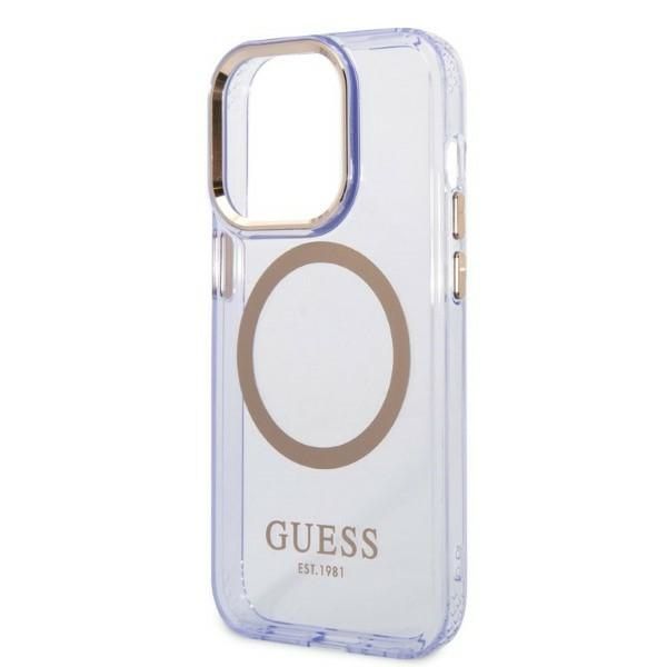 Etui Guess do iPhone 14 Pro, Fioletowy, MagSafe zdjęcie 6