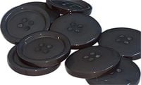 Guziki plastikowe 25 mm ( 10 szt ) SZARE