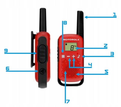 MOTOROLA T42 RADIOTELEFONY KRÓTKOFALÓWKI 2szt. 4km na Arena.pl