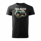 Koszulka rajdowa z jeepem jeep offroad off road off-road 4x4 męska czarna REGULAR S