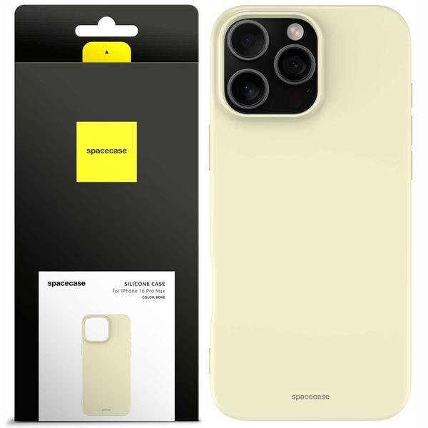 Spacecase Silicone Case iPhone 16 Pro Max bone zdjęcie 1