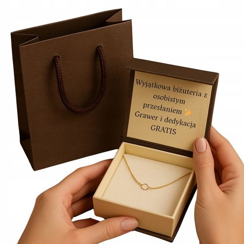 ZŁOTY PEŁNY ŁAŃCUSZEK DAMSKI SINGAPUR Z ZAWIESZKĄ PR. 585 925 + GRAWER na Arena.pl