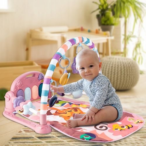 MATA EDUKACYJNA INTERAKTYWNA Z PIANINKIEM GRZECHOTKI GRYZAKI DLA NIEMOWLĄT na Arena.pl